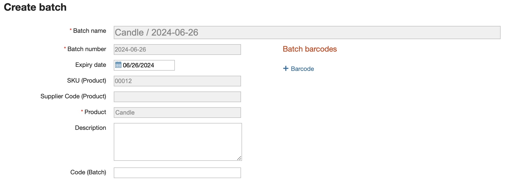 Batches and expiry dates Kladana