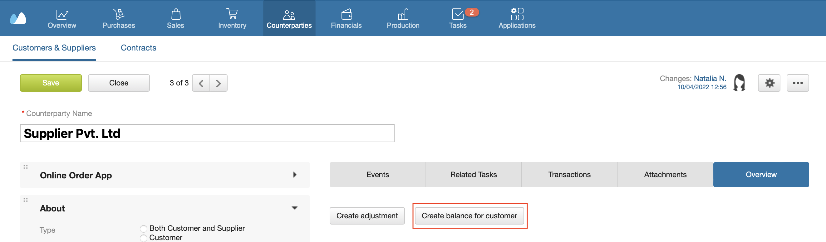 click_Create balance for customer.png