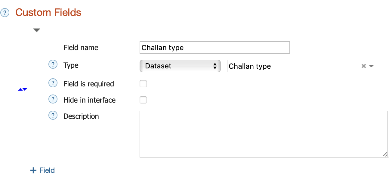 create Challan type field.png